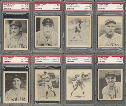 1939 Play Ball PSA NM-MT 8 Collection (11 Different) 